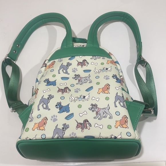 Disney Dogs Loungefly Green Backpack--BEAUTIFUL!! New without Tags--Sold out! - Picture 6 of 11